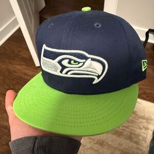 Seattle Seahawks Snapback Hat | NFL Team Cap | Barely Worn